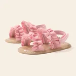 嬰兒 女 休閒 純色 學步鞋 粉色