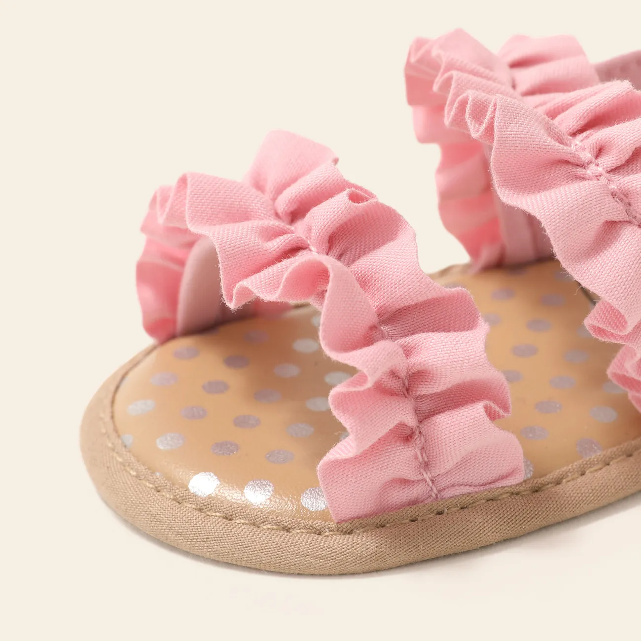 嬰兒 女 休閒 純色 學步鞋 粉色 big image 1