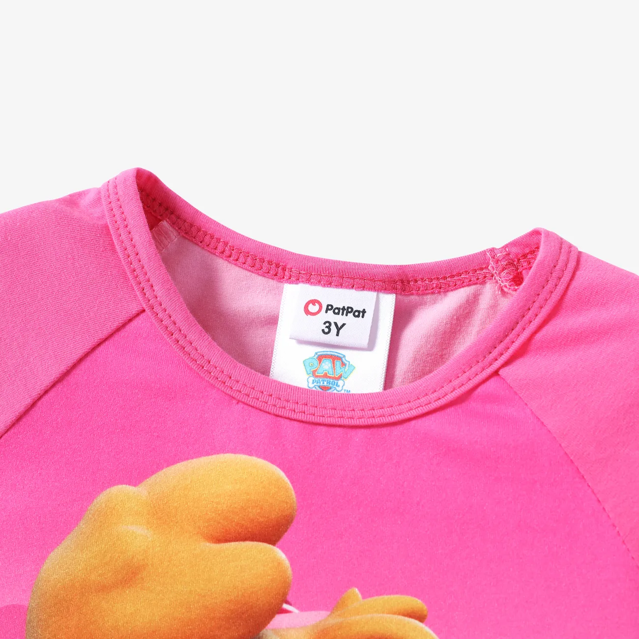 La Pat’ Patrouille 2 pièces Enfant en bas âge Unisexe Couture de tissus Enfantin Chien ensembles de t-shirts Rose big image 1