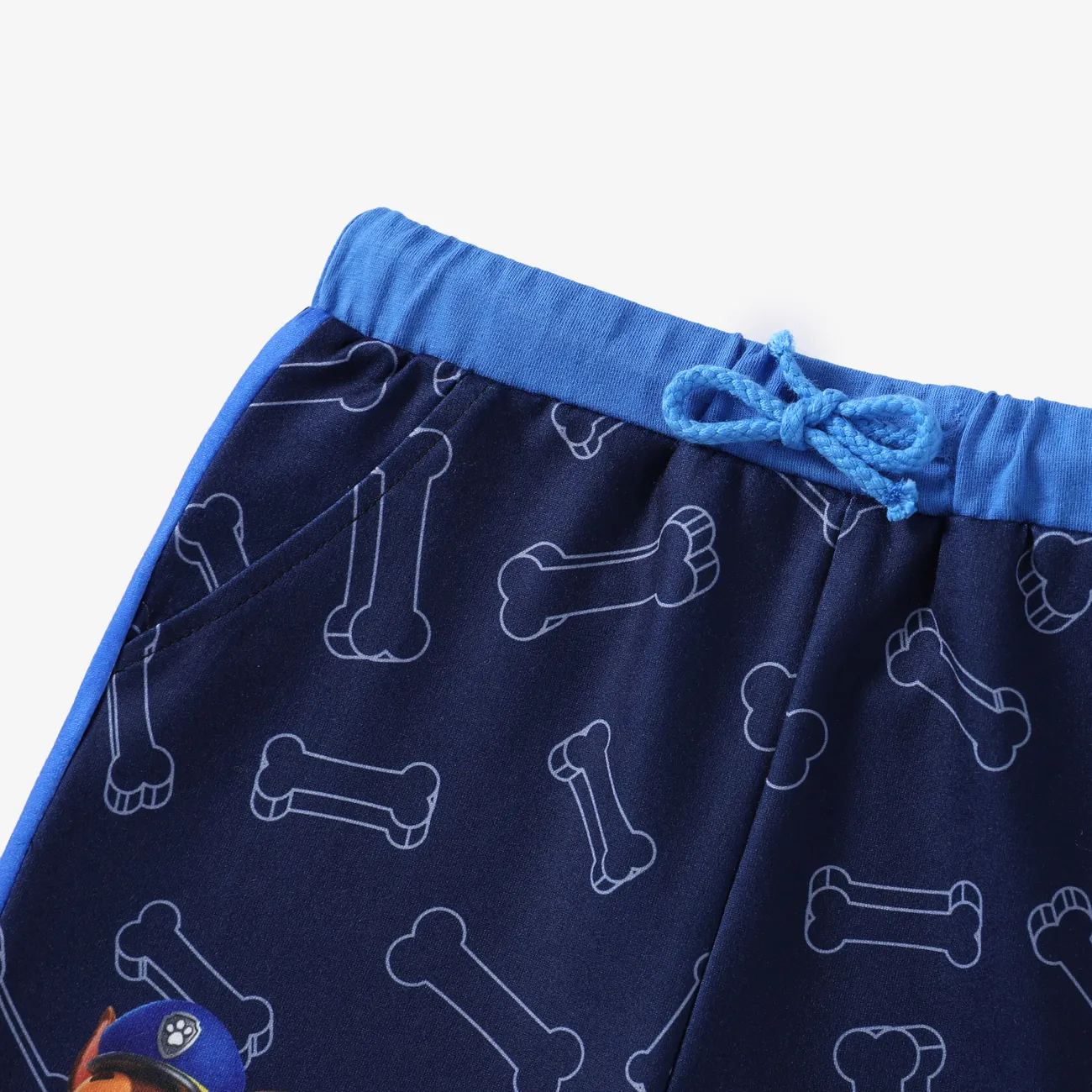Paw Patrol Toddler Boys/Girls 2pcs Character Print Cotton T-shirt with Shorts Sporty Set Blue big image 1