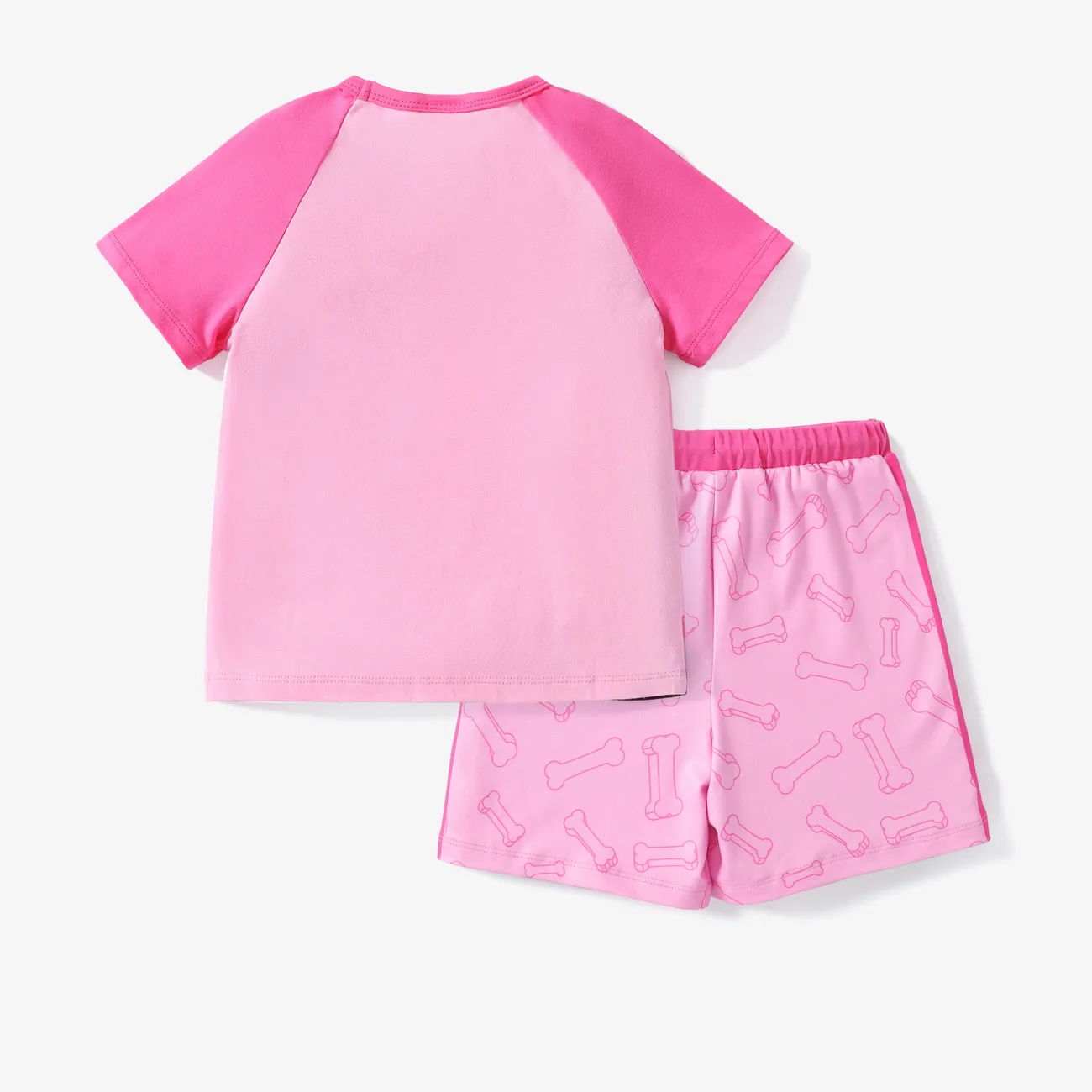 Patrulha Canina 2 unidades Criança Unissexo Costuras de tecido Infantil Cão conjuntos de camisetas Rosa big image 1