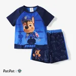 Helfer auf vier Pfoten 2 Stück Kleinkinder Unisex Stoffnähte Kindlich Hund T-Shirt-Sets blau