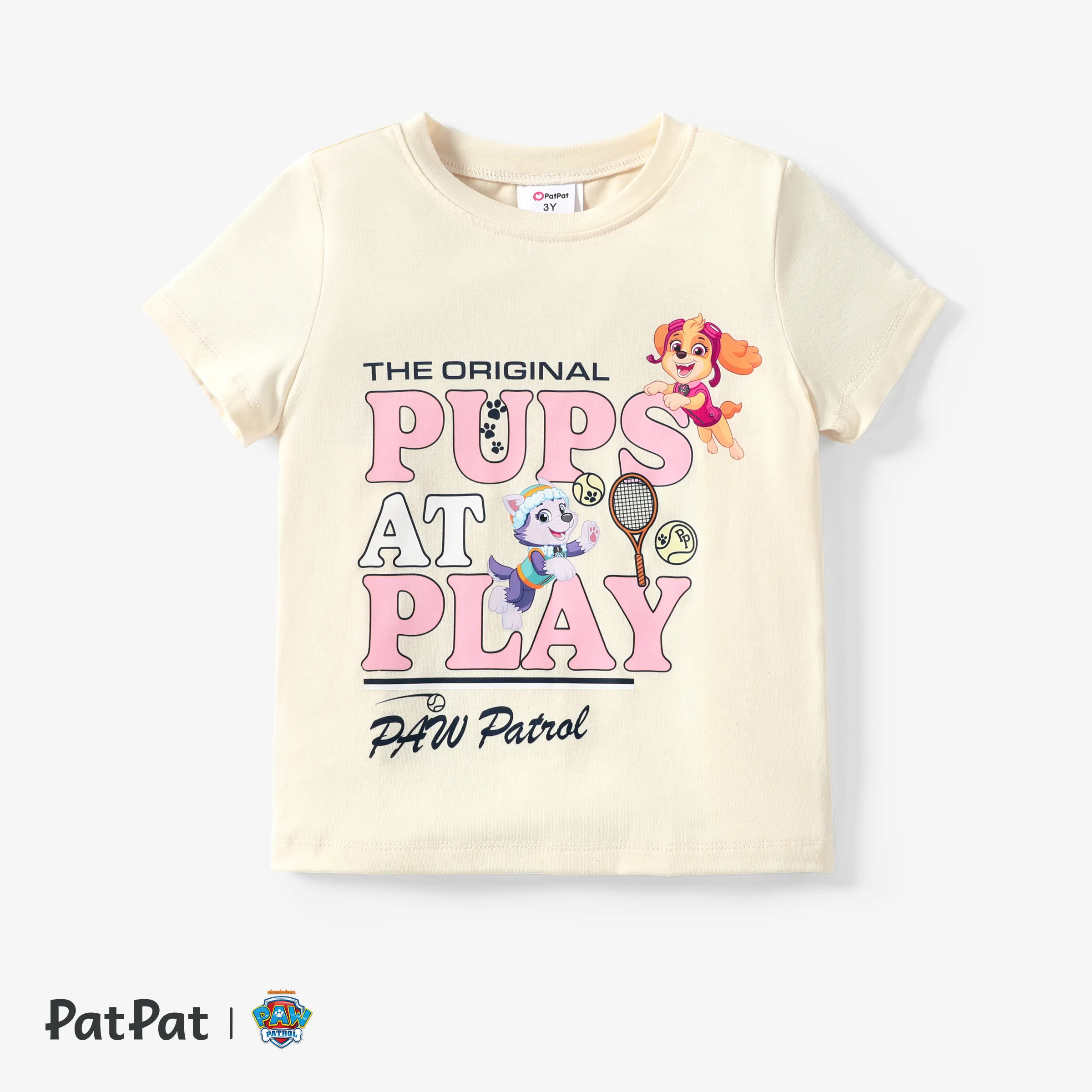 Paw Patrol 蹣跚學步的女孩 1 件快樂小狗在玩矮個子 T 恤