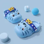 Toddler/Kids Boy/Girl Tiger em forma de animal padrão buraco sapatos de praia Azul Claro