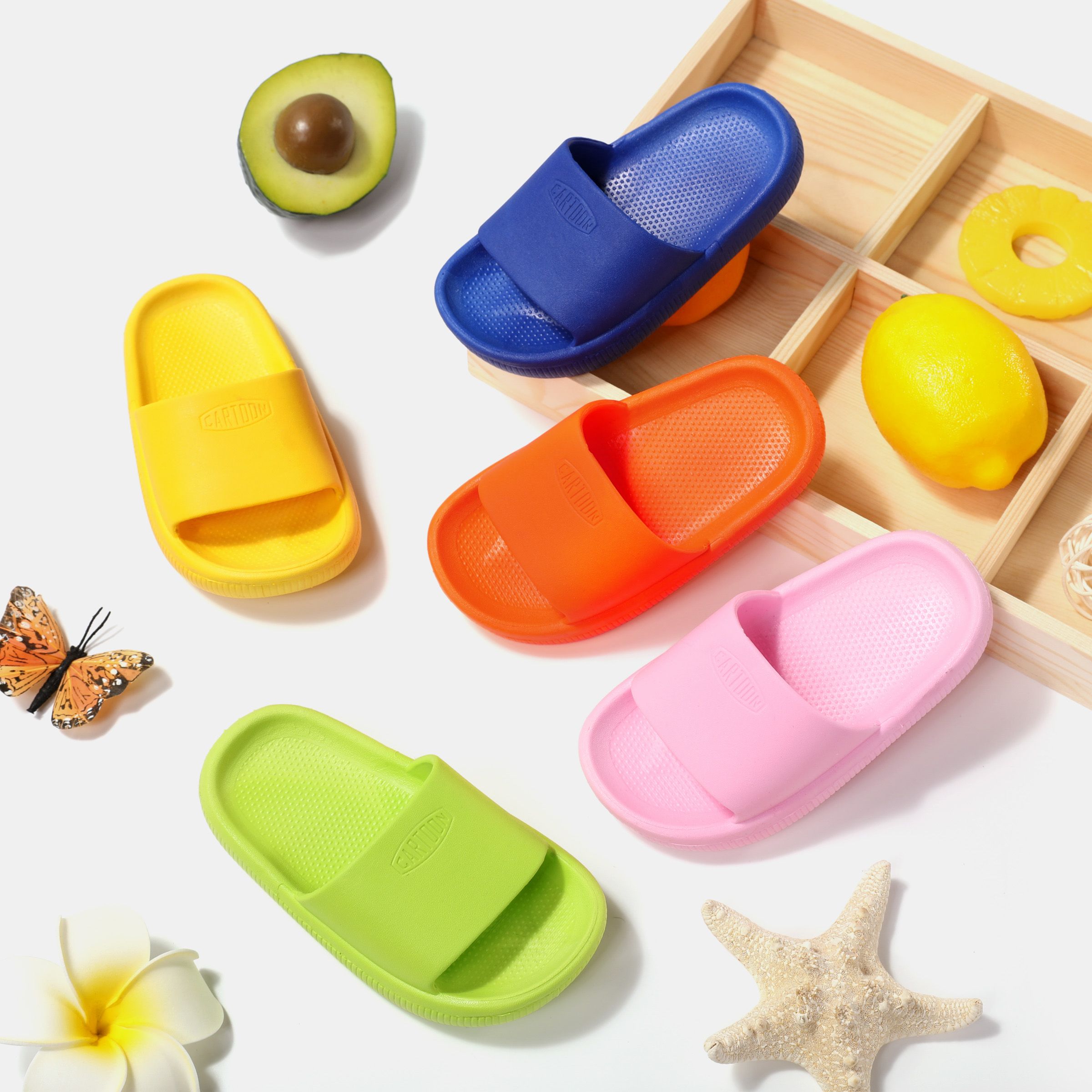 

Toddler/Kids Casual Solid Color Soft Sole Non-Slip Slippers