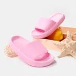 Toddler/Kids Casual Solid Color Soft Sole Non-Slip Slippers Pink