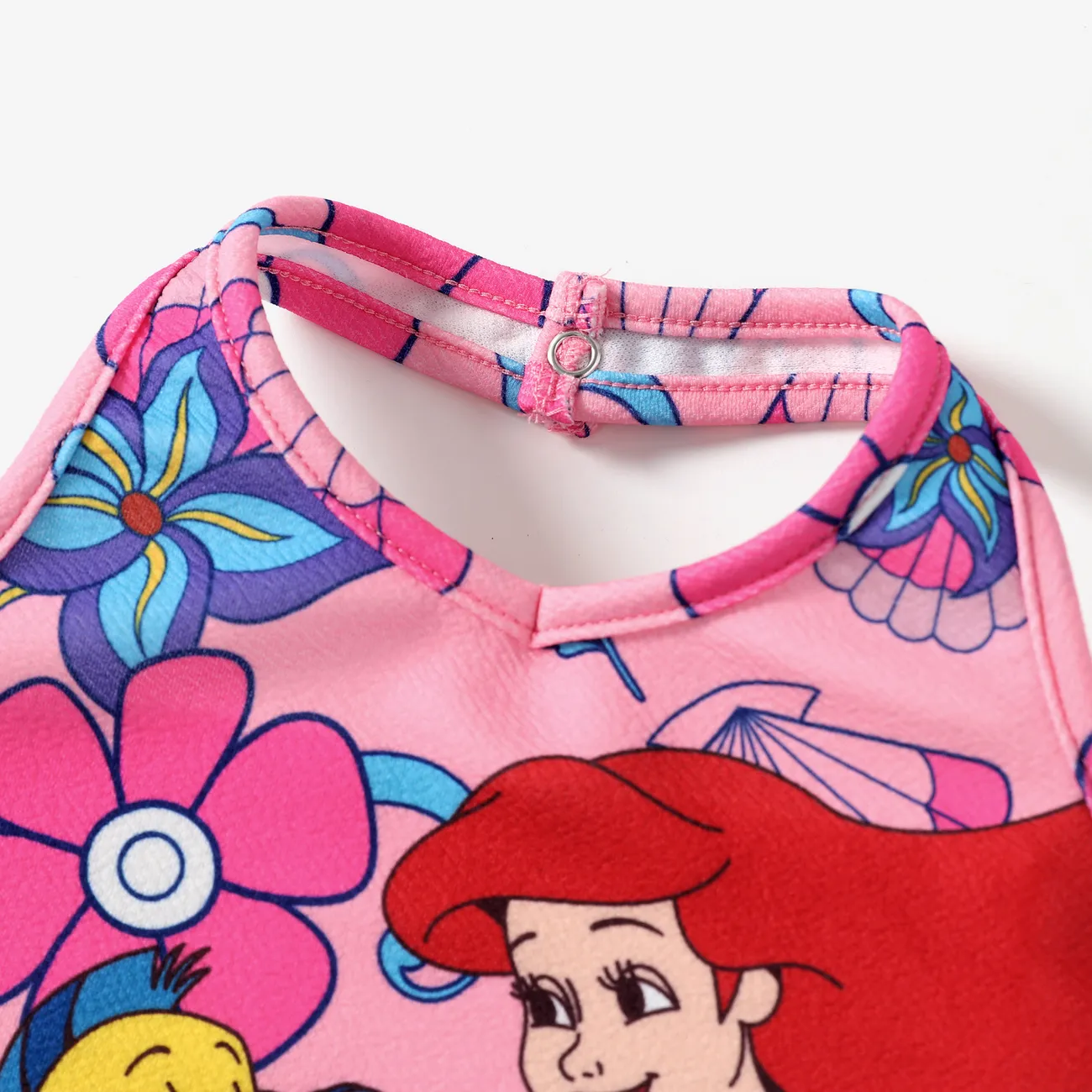 Disney Princess Toddler Girls Ariel/Moana 2pcs Character Print Halter Top with Floral Skirt Sets Pink big image 1