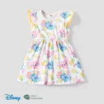 Disney Stitch Toddler Girls 1pc Naia™ Character All-over Print Ruffle-sleeve Dress Yellow