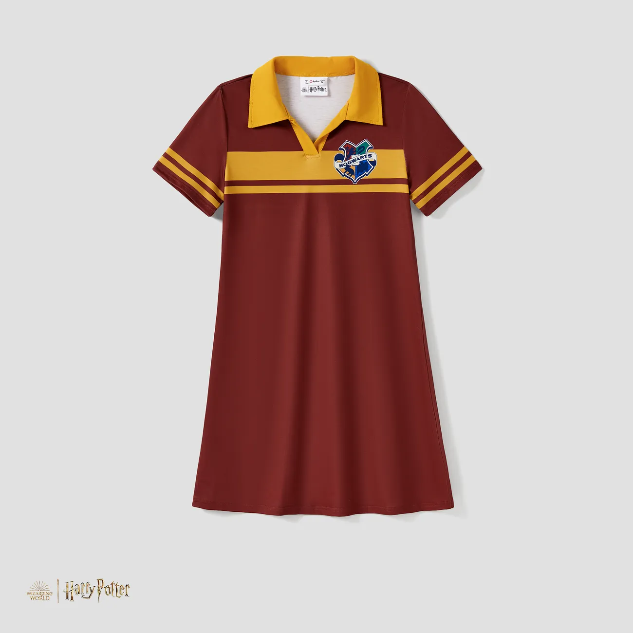 Harry Potter Family Matching College Badge Polo T-Shirt/Dress/Romper MAROON big image 1