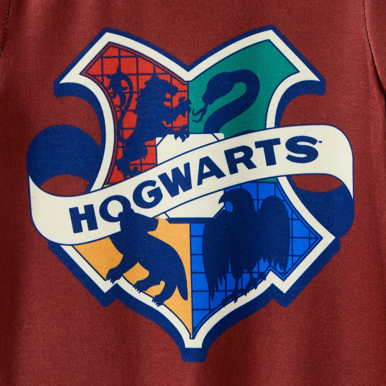 Harry Potter Family Matching College Badge Polo T-Shirt/Dress/Romper MAROON big image 1