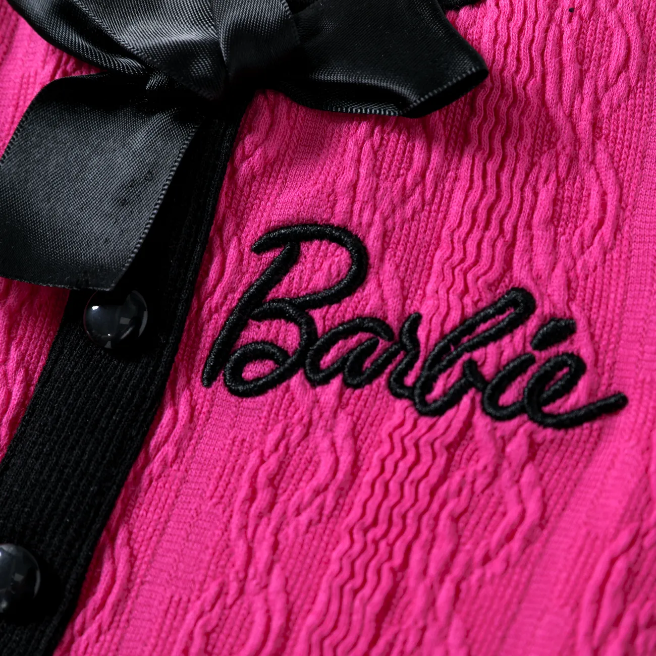Barbie Toddler/Kids Girls 2pcs Tweed Bowknot Dress Set
 Roseo big image 1