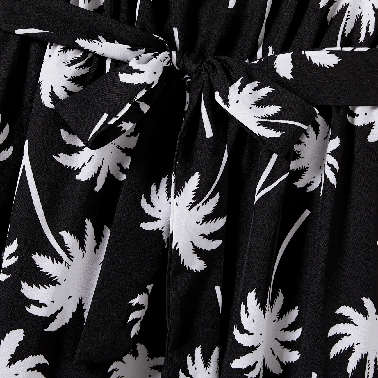 Familien-Looks Tropische Pflanzen und Blumen Tanktop Familien-Outfits Sets schwarz big image 1