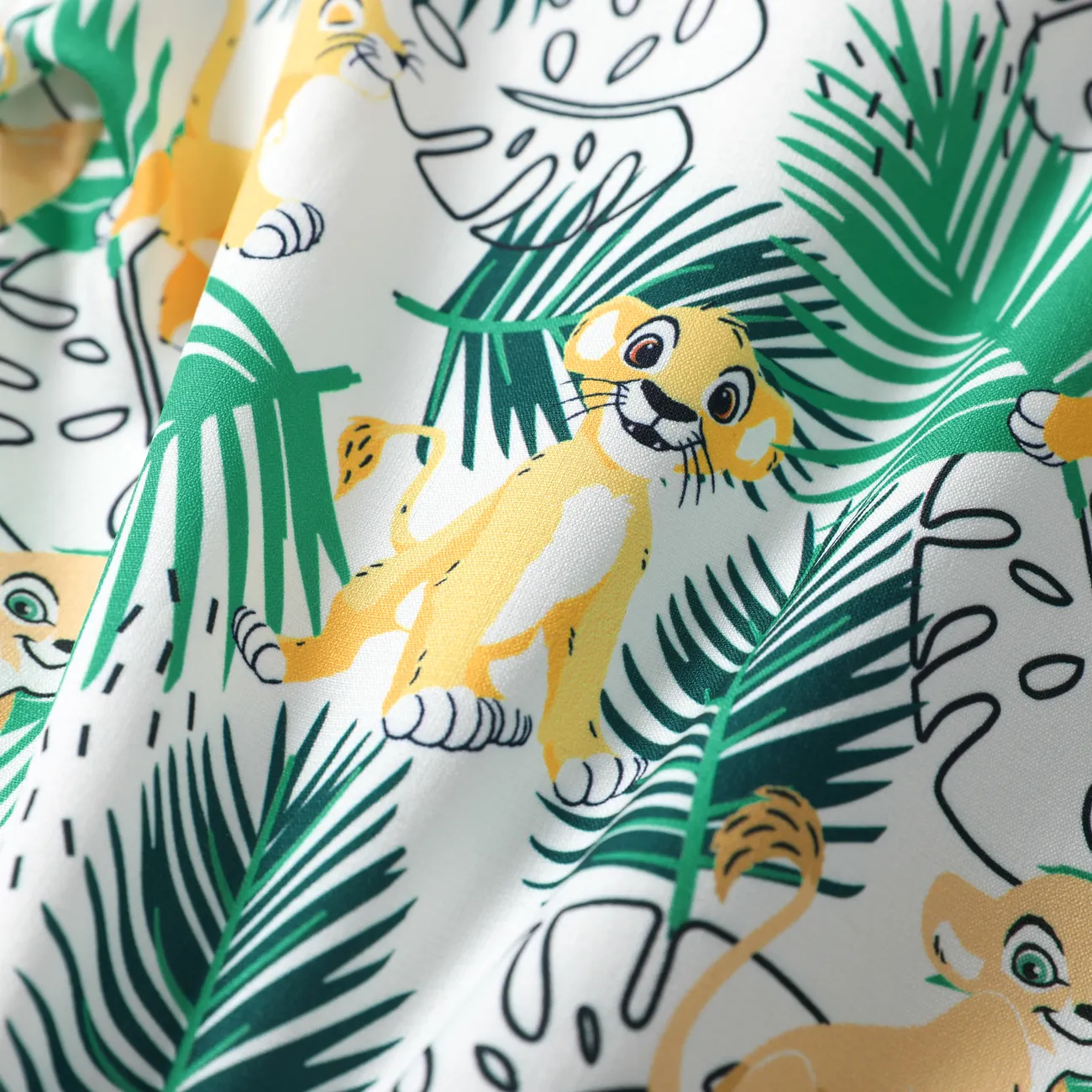 Disney Rei Leão 2 unidades Criança Menino Infantil Folha de palmeira conjuntos de camisa ciano big image 1