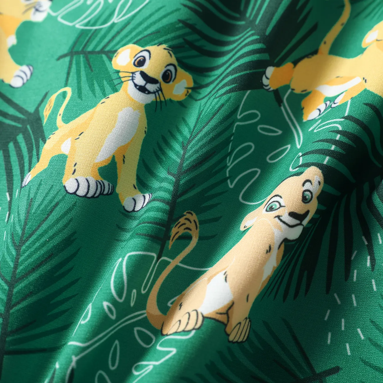 Disney Rei Leão 2 unidades Criança Menino Infantil Folha de palmeira conjuntos de camisa Verde big image 1