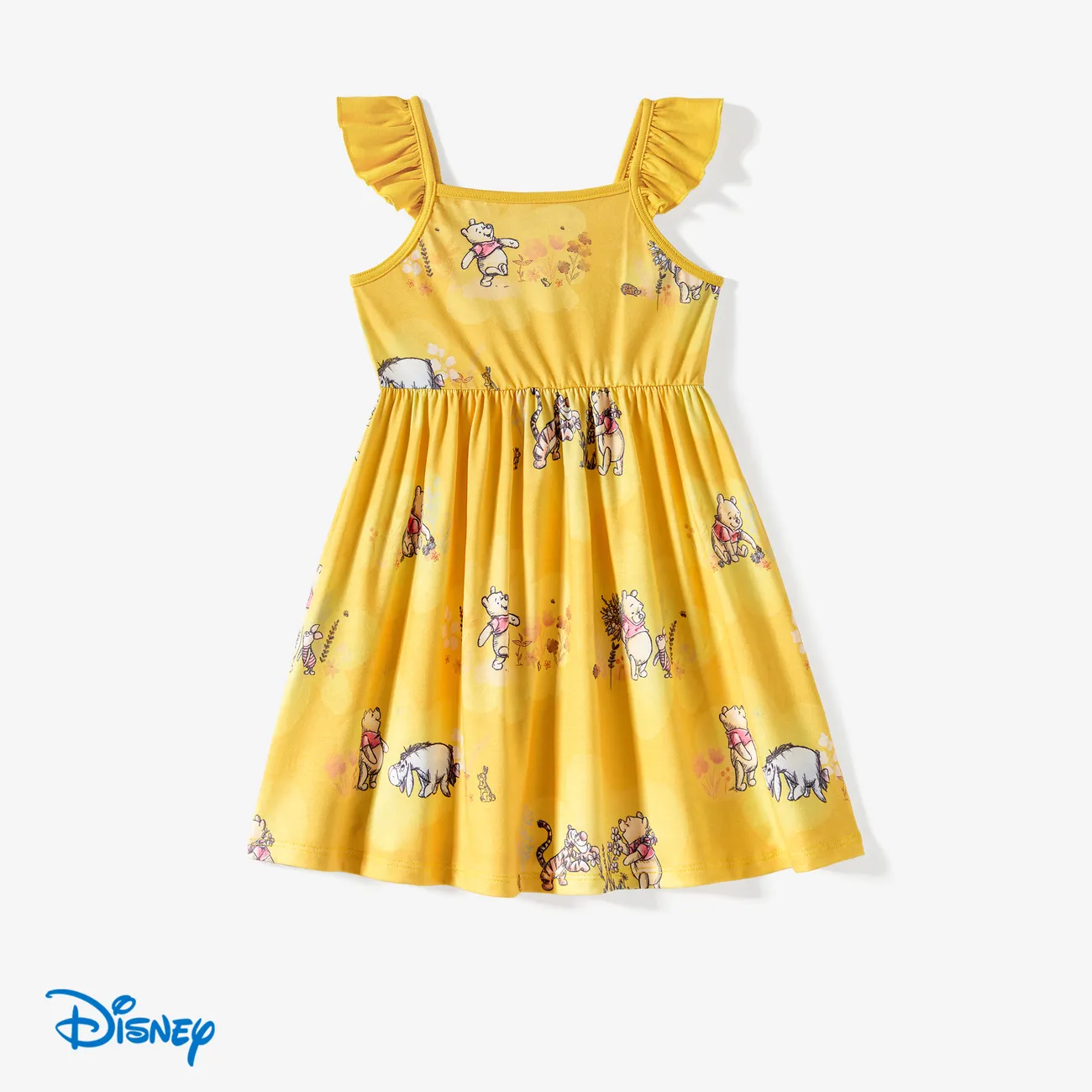Disney Winnie the Pooh Dia da Mãe Manga curta Vestidos Mãe e eu Multicolorido big image 1