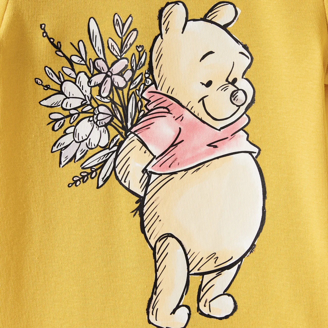 Disney Winnie the Pooh Dia da Mãe Manga curta Vestidos Mãe e eu Multicolorido big image 1