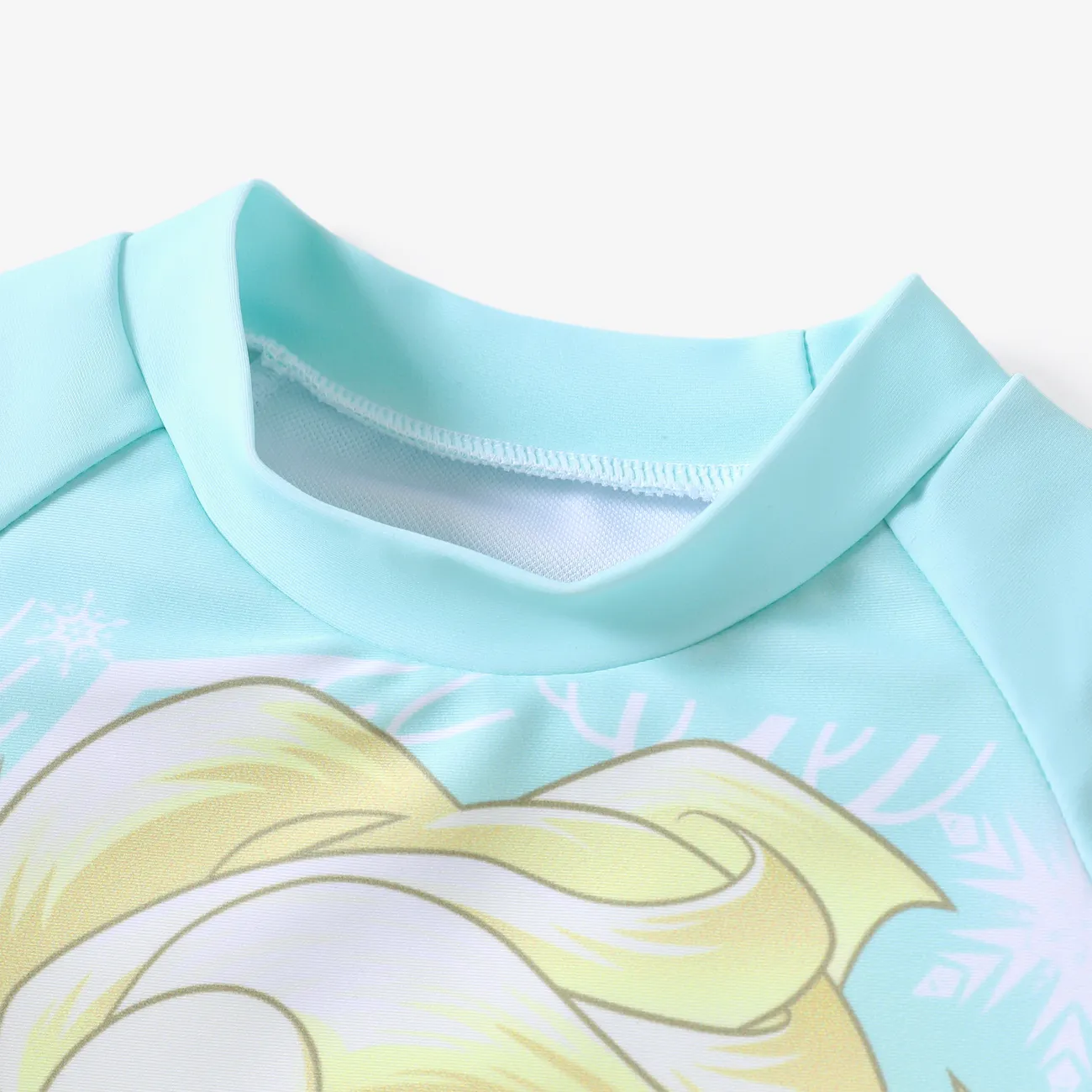 Disney Frozen Toddler Girls Elsa 2pcs Character Print Short-sleeve Swimsuit SpringGreen big image 1
