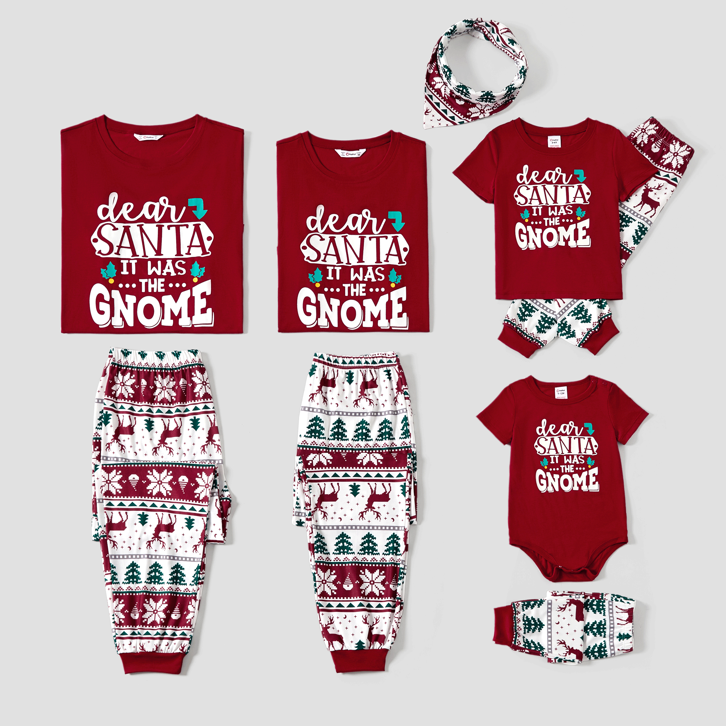 

Christmas Family Matching Festival Theme&Letters Print Short-sleeve Pajamas Sets(Flame resistant)
