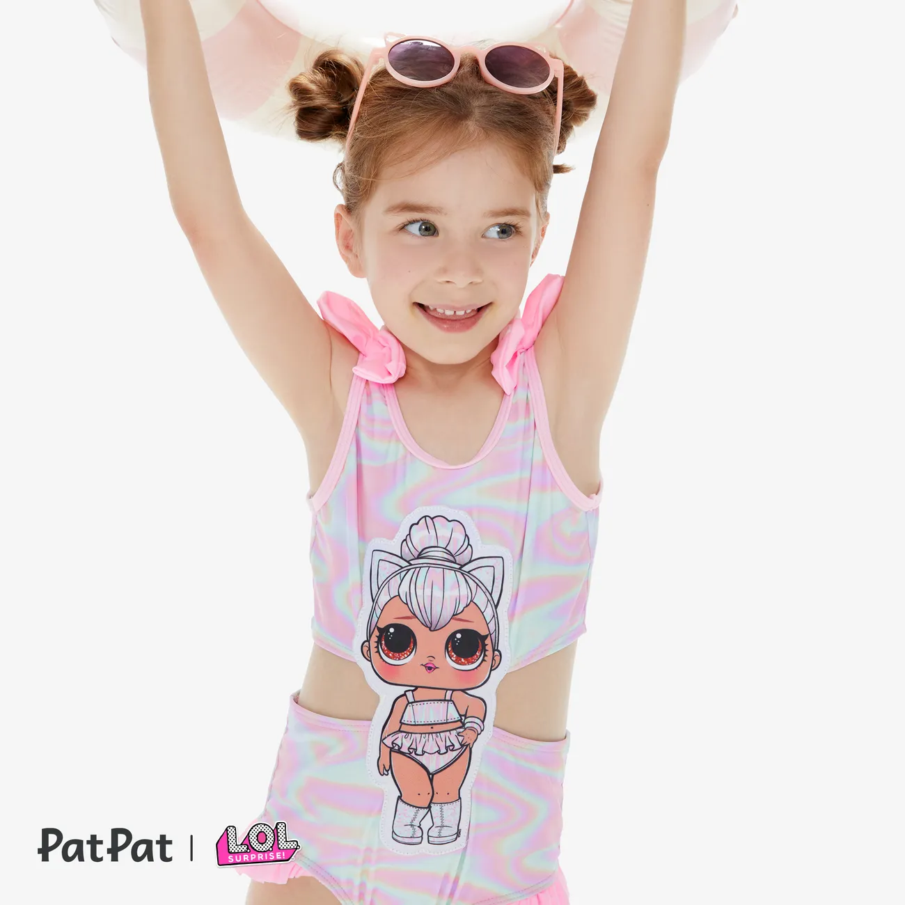 LOL Surprise Mädchen Flatterärmel Kindlich Badebekleidung rosa big image 1