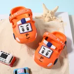 Toddler/Kid Boy/Girl Solid Color Car Shape Cute Cartoon Hole Beach Shoes  Orange