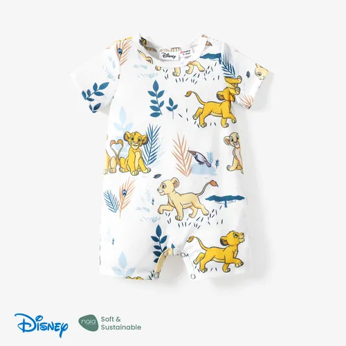 Disney König der Löwen Baby Jungen/Mädchen Simba 1pc Naia™ Dschungel-Print Gestreifter Strampler
