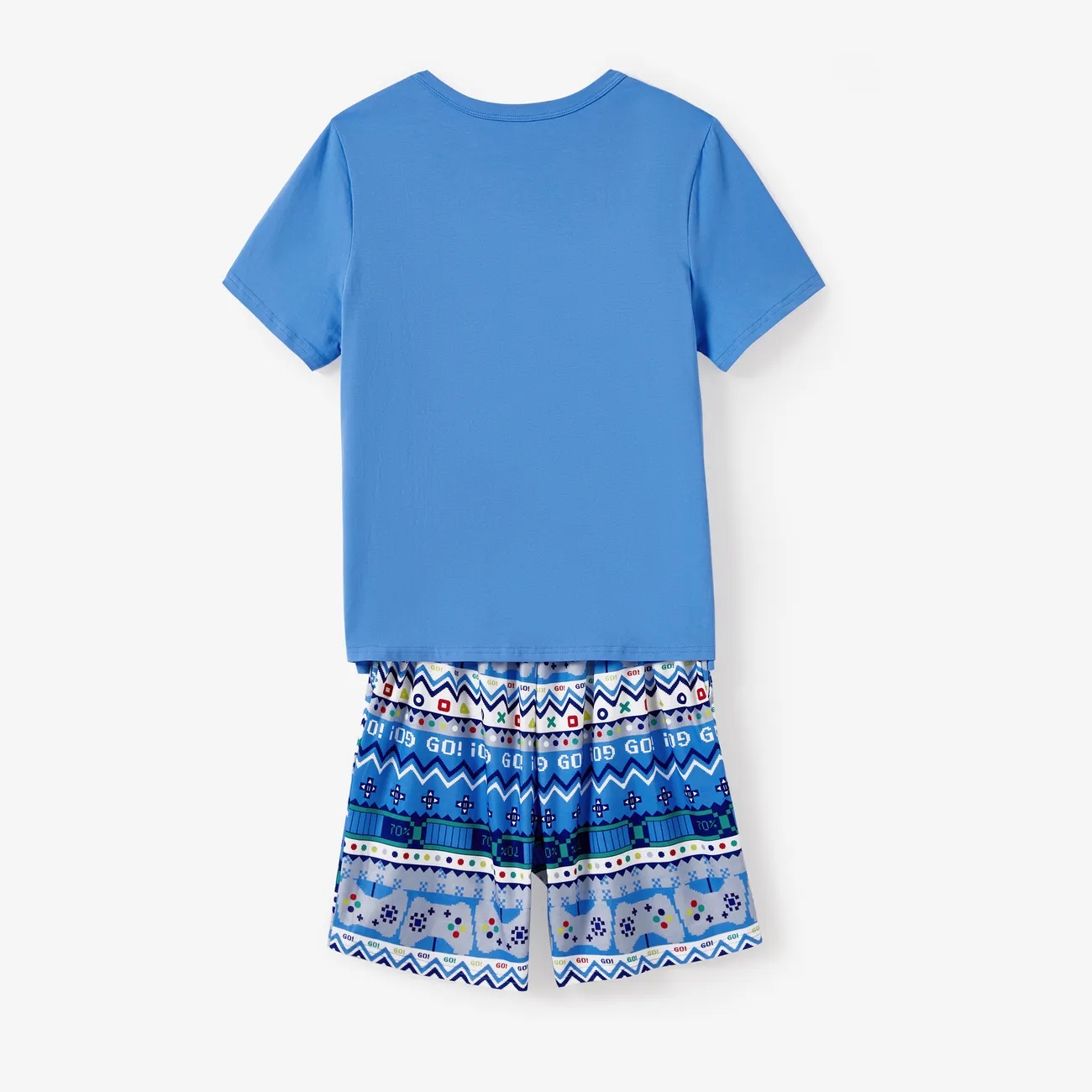 Look Familial Manches courtes Tenues de famille assorties Pyjamas (Flame Resistant) Bleu big image 1
