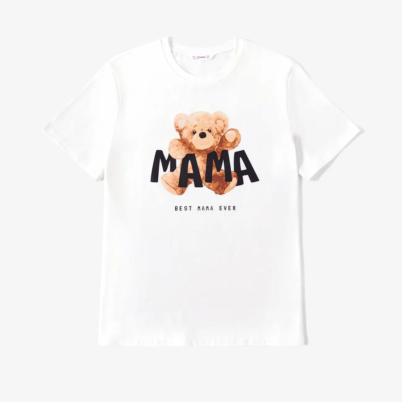 Family Matching Multi Color Teddy Bear Cotton Graphic Tee Color block big image 1