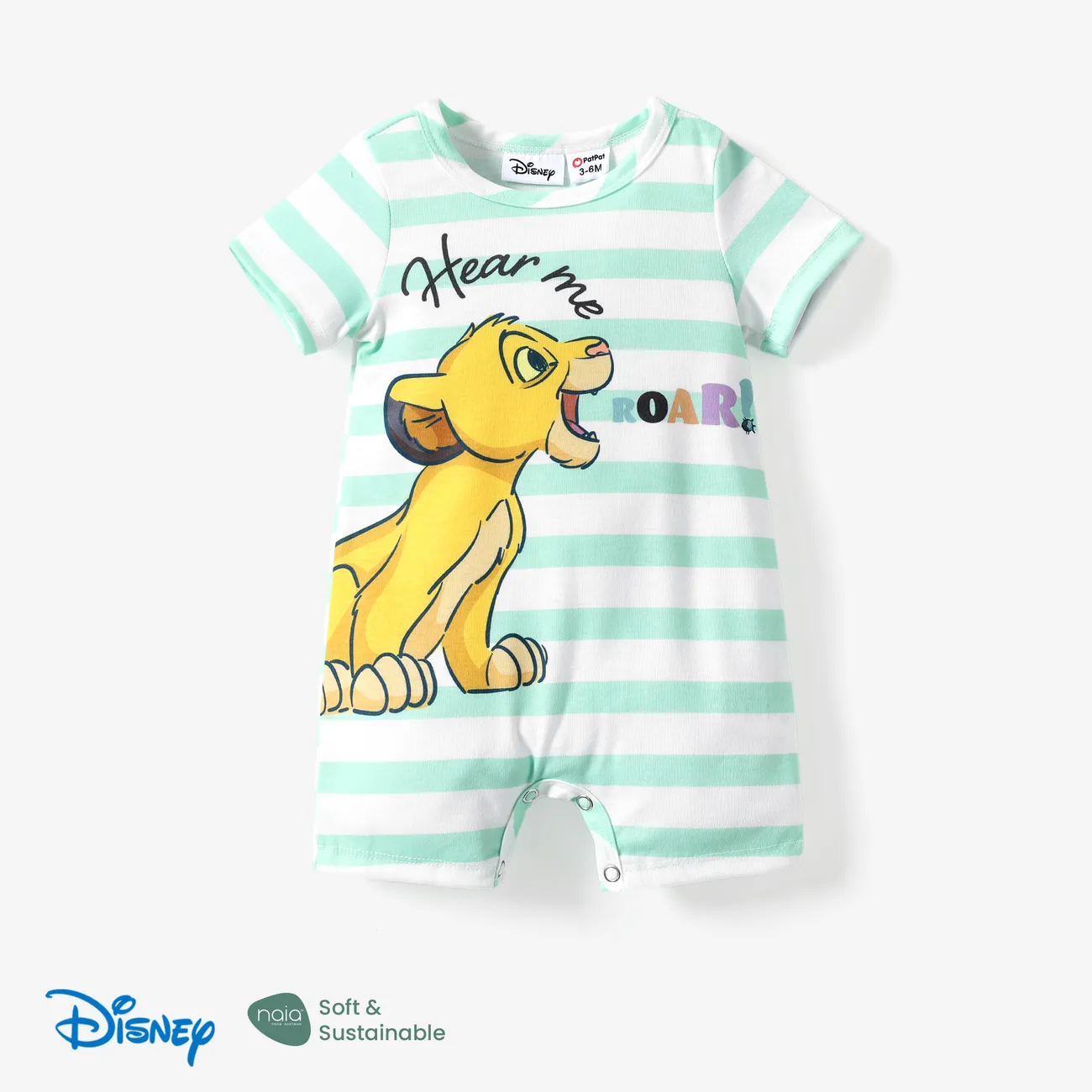 Disney König der Löwen Baby Unisex Löwe Kindlich Kurzärmelig Strampler grün big image 1