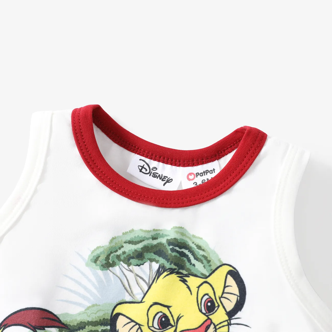 Disney Lion King Baby/Toddler Boys Simba 2pcs Naia™ Character Print Tank Top with Shorts Sporty Set Brown big image 1