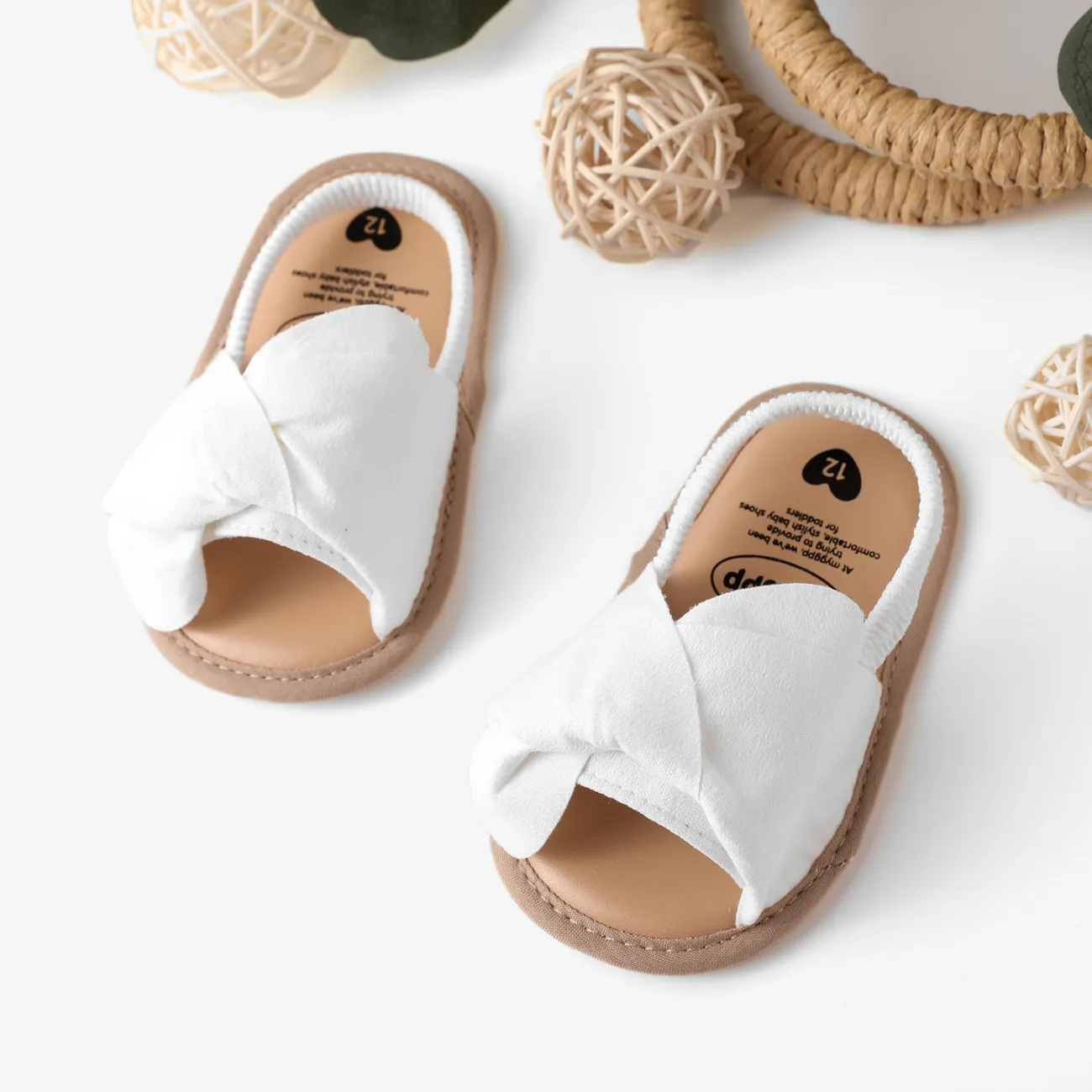 嬰兒 女 基礎 純色 學步鞋 白色 big image 1