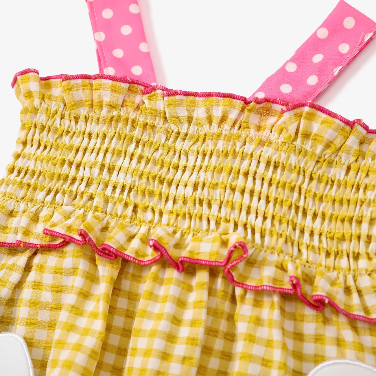 2 Stück Baby Mädchen Hypertaktil Süß Tanktop Baby-Overalls gelb big image 1