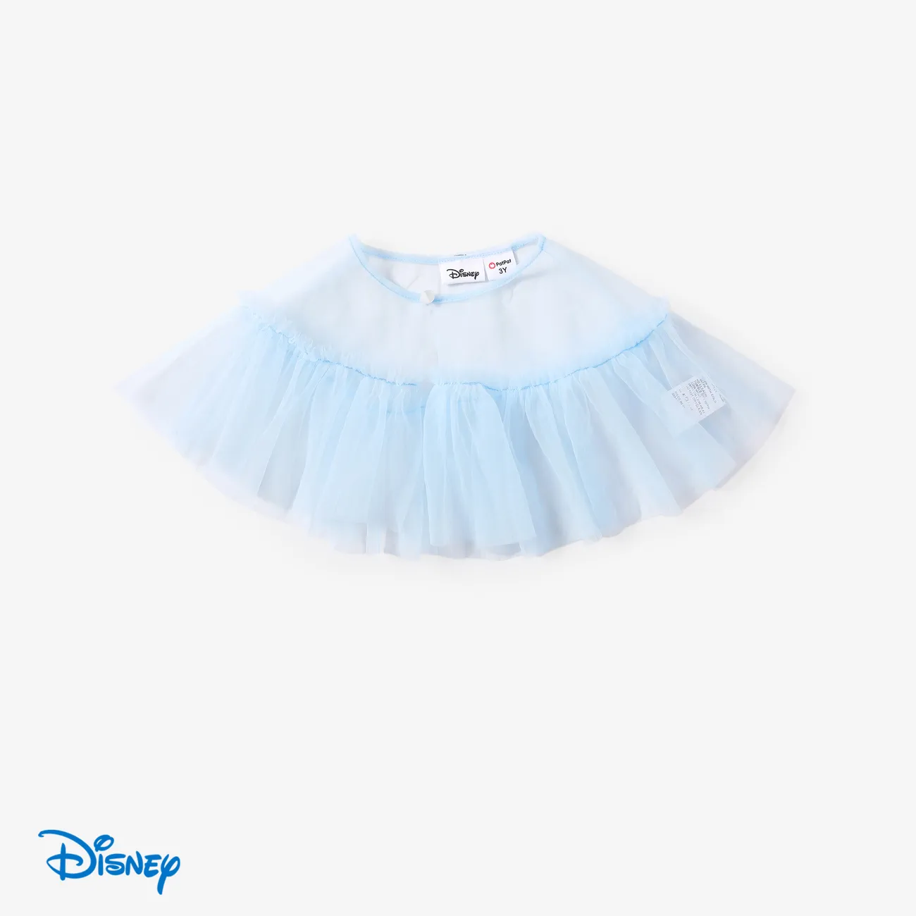 Disney Frozen Toddler Girls Elsa 1pc Character Gardient Print Mesh Cloak Dress  Blue big image 1