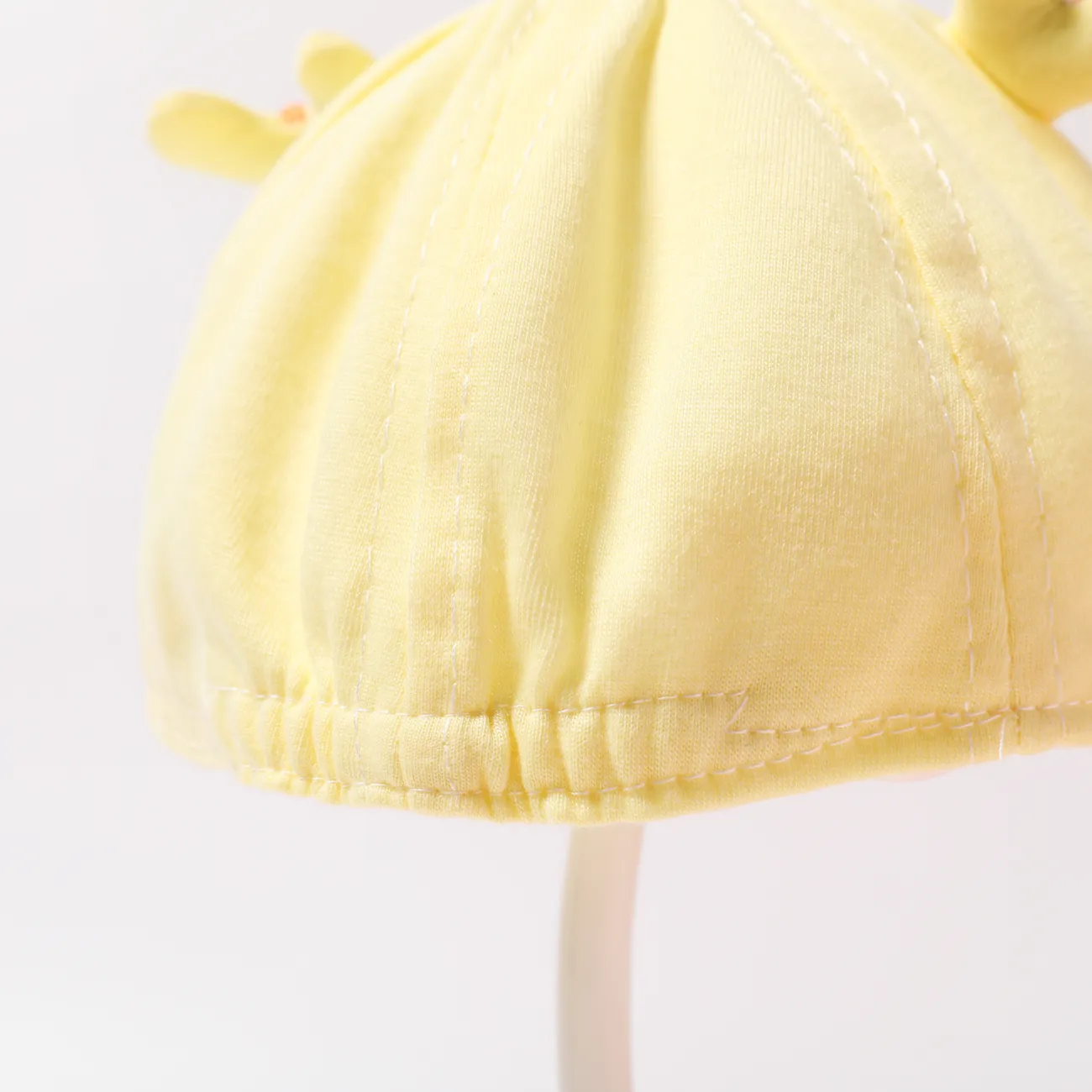 Baby Mädchen/Junge Süßer Glückshirsch Cartoon Muster Säugling Weiche Krempe Entenschnabel Mütze Hergestellt gelb big image 1
