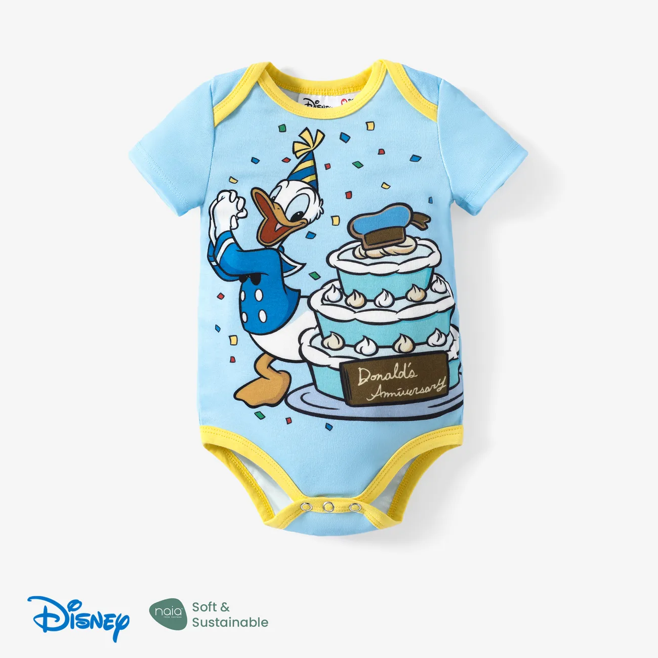 Disney Mickey and Friends Baby Unisex Kindlich Kurzärmelig Strampler blau big image 1