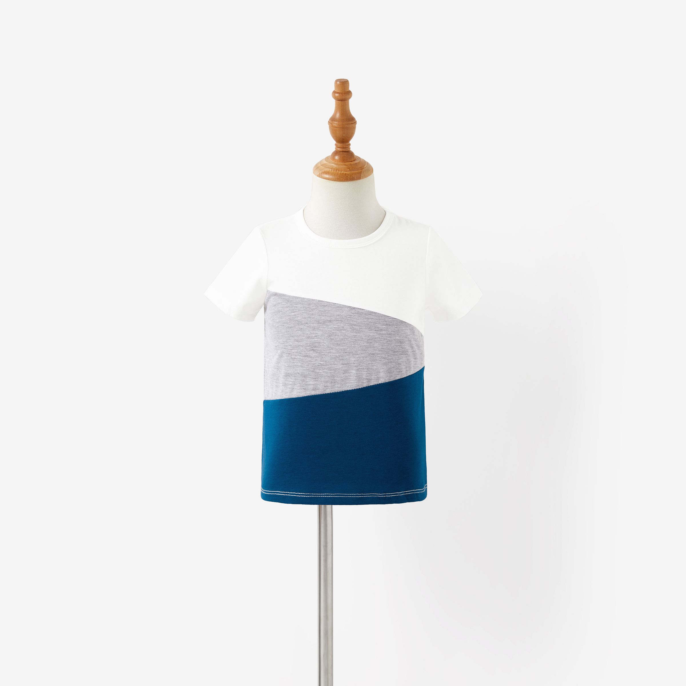 

Family Matching Tiered A-line Midi Dress and Colorblock Top Sets