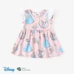 Disney Princess Baby/Toddler Girls Ariel/Belle/Snow White 1pc Naia™ Character All-over Print Lace Ruffled-sleeve Dress Pink