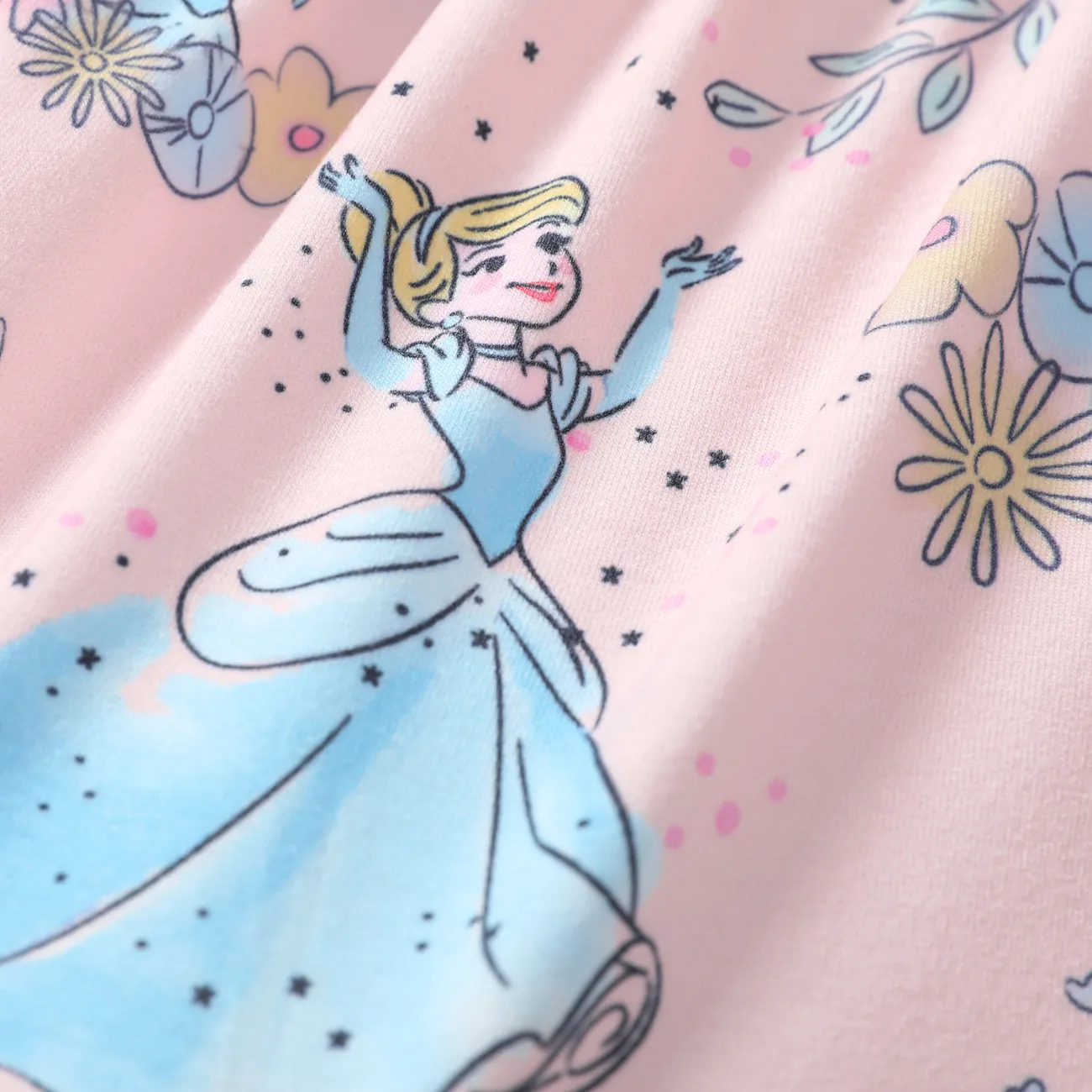 Disney Princess IP Mädchen Flatterärmel Kindlich Kleider rosa big image 1