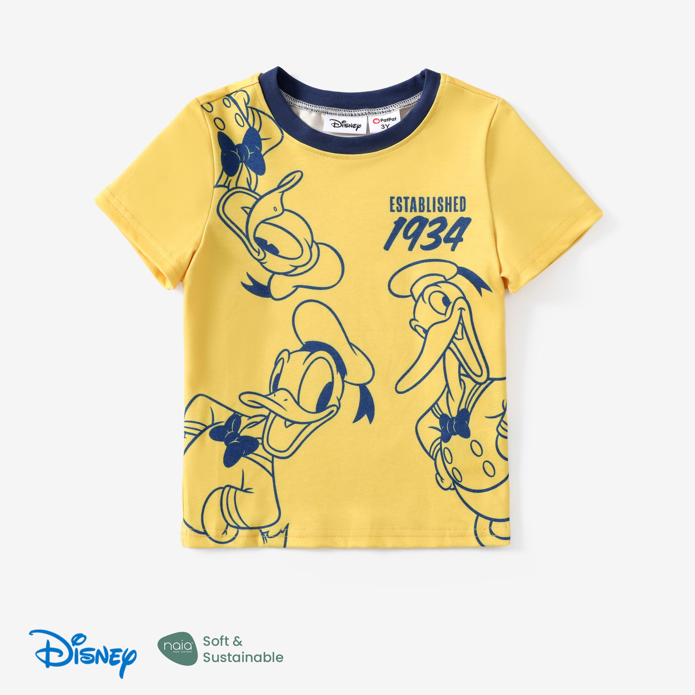 

Disney Mickey and Friends Baby Boys/Girls Donald Duck 1pc Naia™ 90's Birthday Print Romper