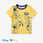 Disney Mickey and Friends Baby Boys/Girls Donald Duck 1pc Naia™ 90's Birthday Print Romper Yellow