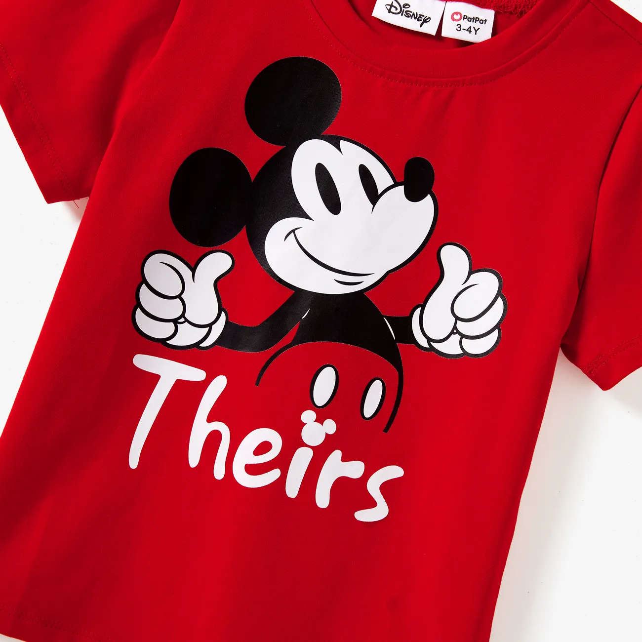 Disney Mickey and Friends Dia da Mãe Look de família Manga curta Conjuntos de roupa para a família Conjuntos Vermelho big image 1