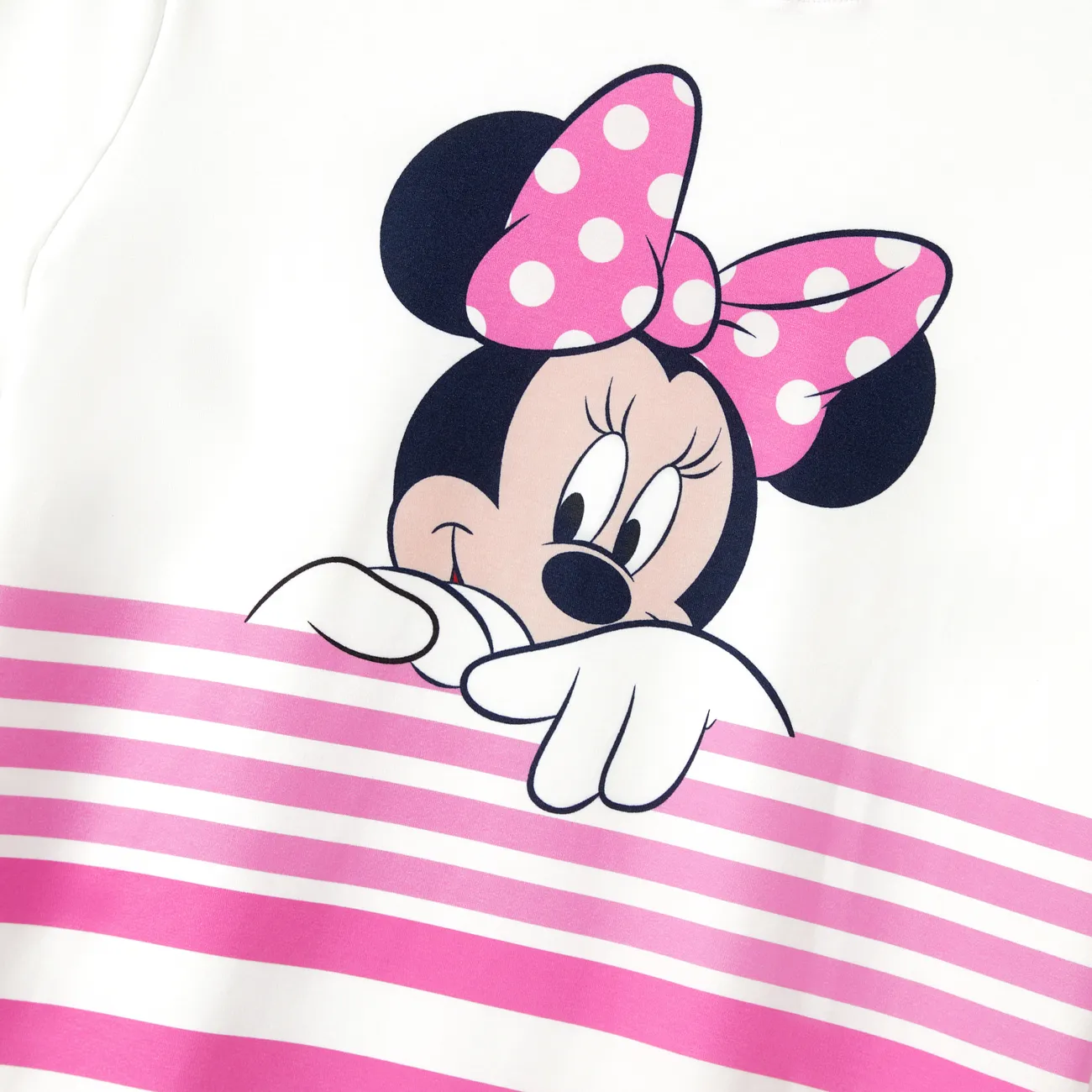Disney Mickey and Friends Looks familiares Día de la Madre Manga corta Conjuntos combinados para familia Tops rayas de colores big image 1