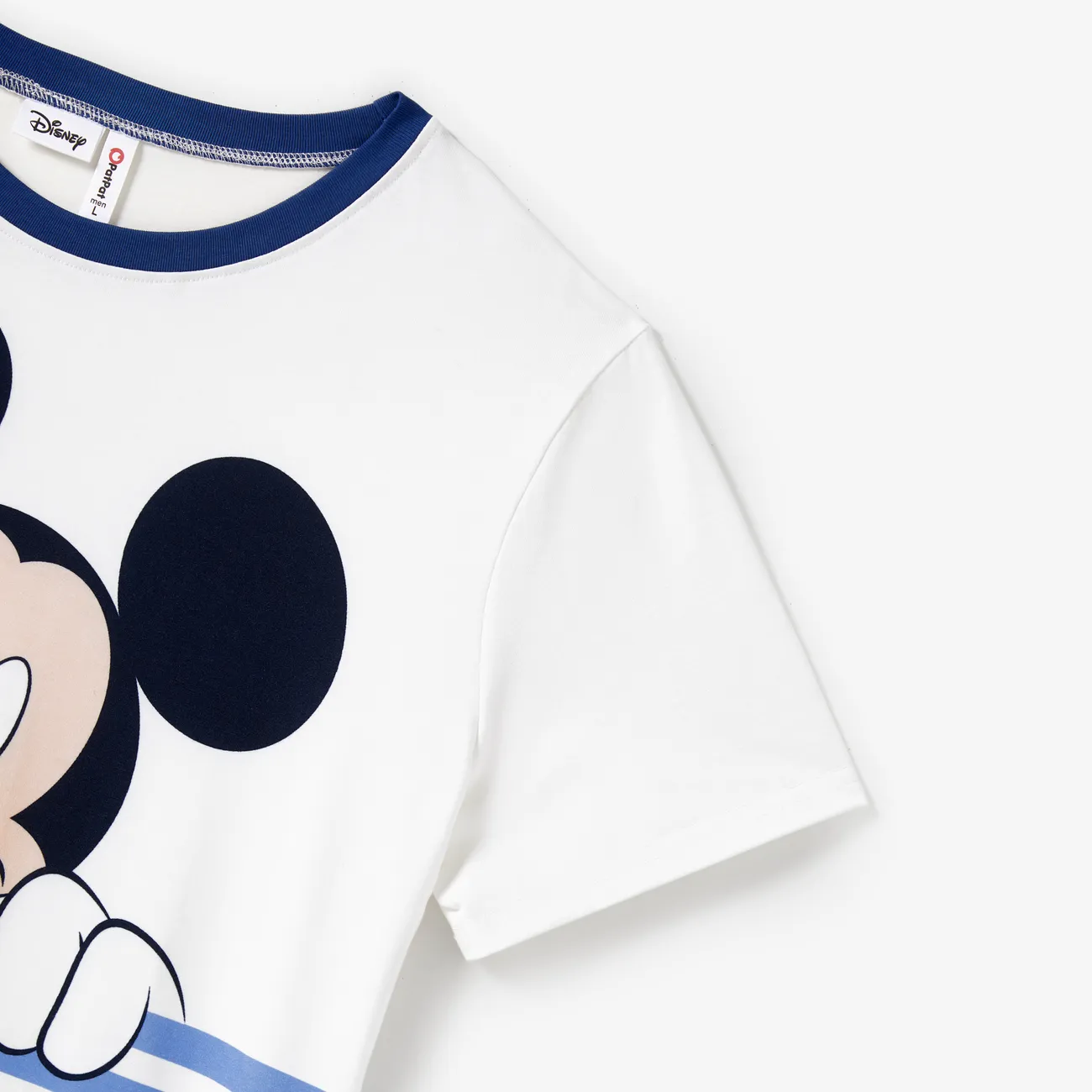 Disney Mickey and Friends Look de família Manga curta Conjuntos de roupa para a família Tops listras coloridas big image 1