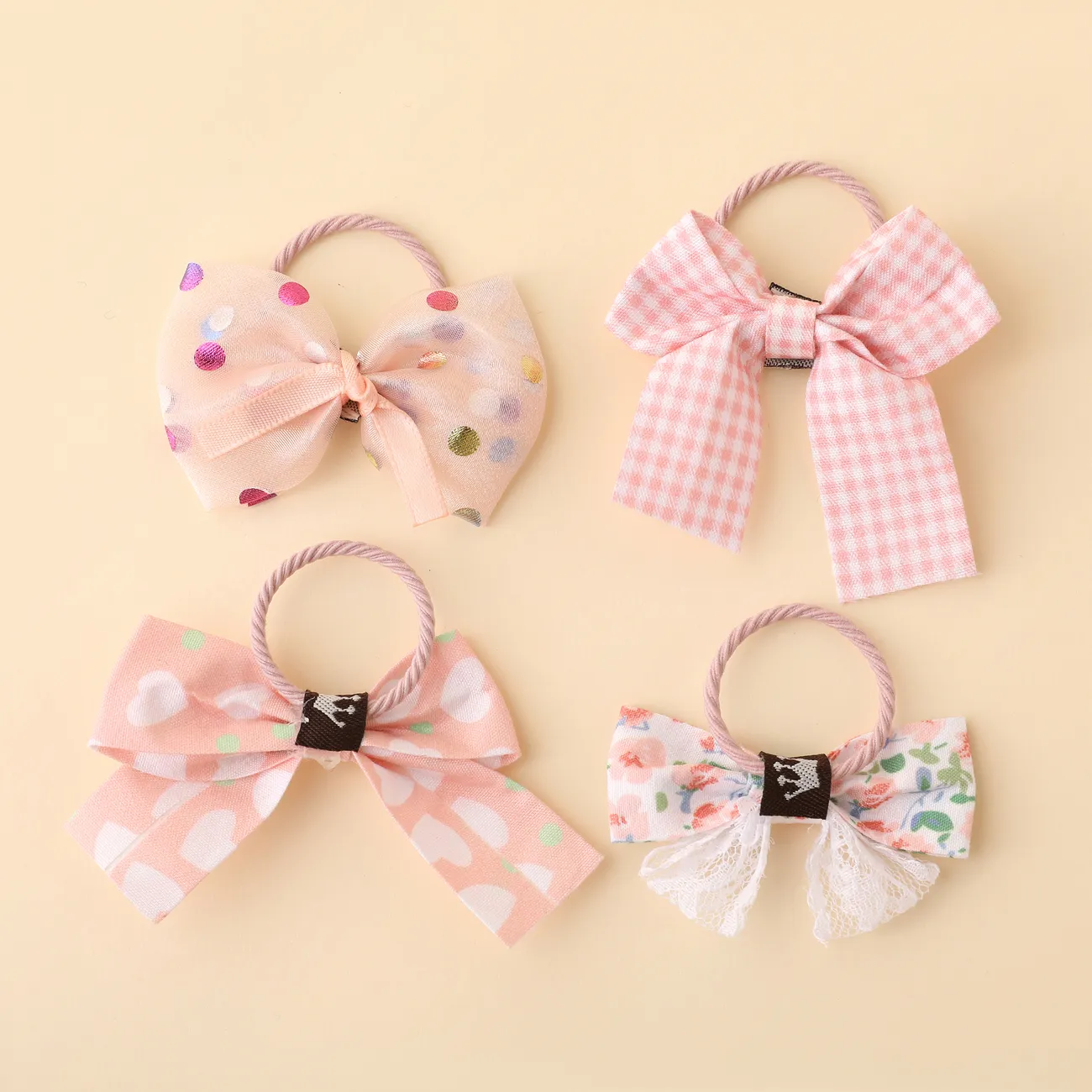 Toddler/kids Girl Sweet Style 10-pack Ponytail Holder Hair Tie  Pink big image 1
