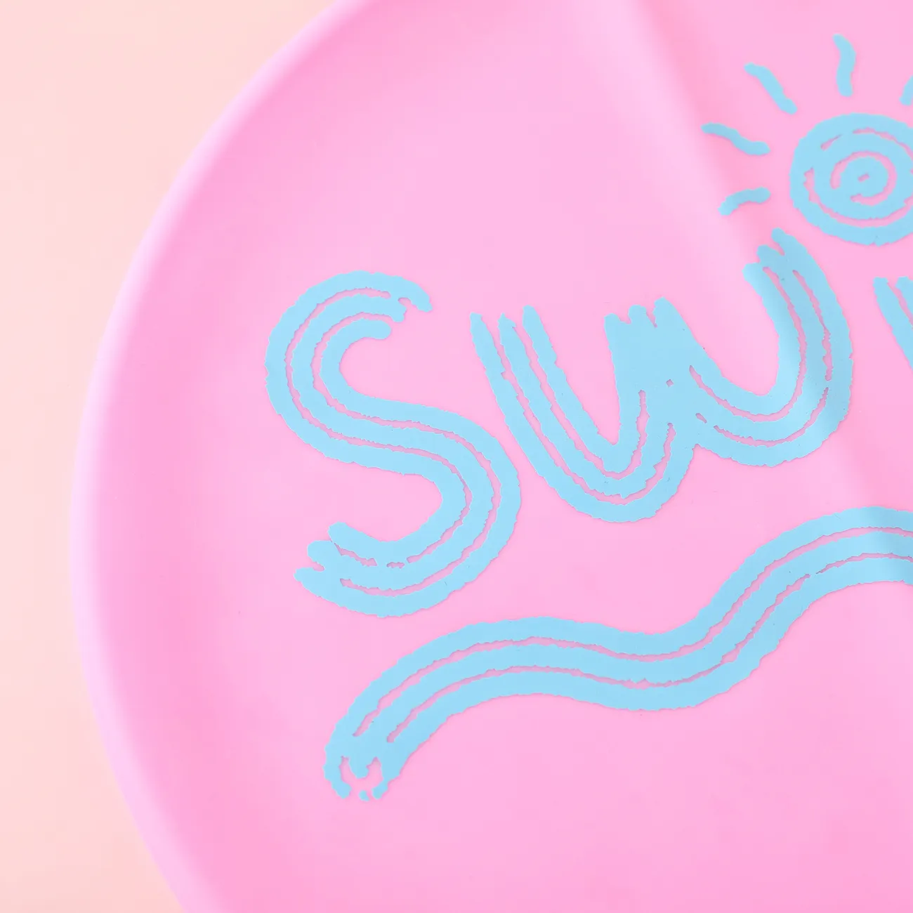Gorro de natación de letras de silicona de dibujos animados para niños pequeños / niños Rosado big image 1