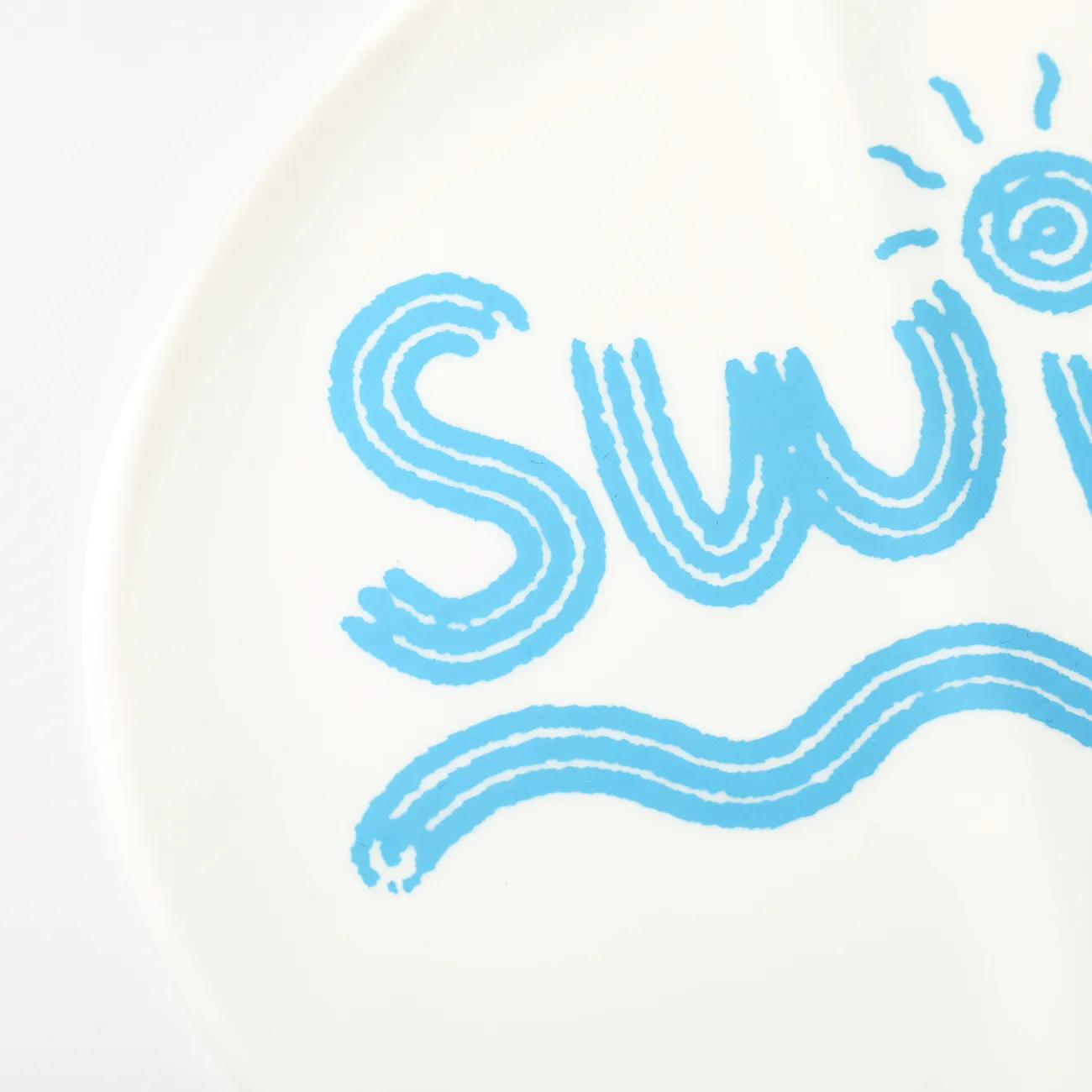 Gorro de natación de letras de silicona de dibujos animados para niños pequeños / niños Blanco big image 1
