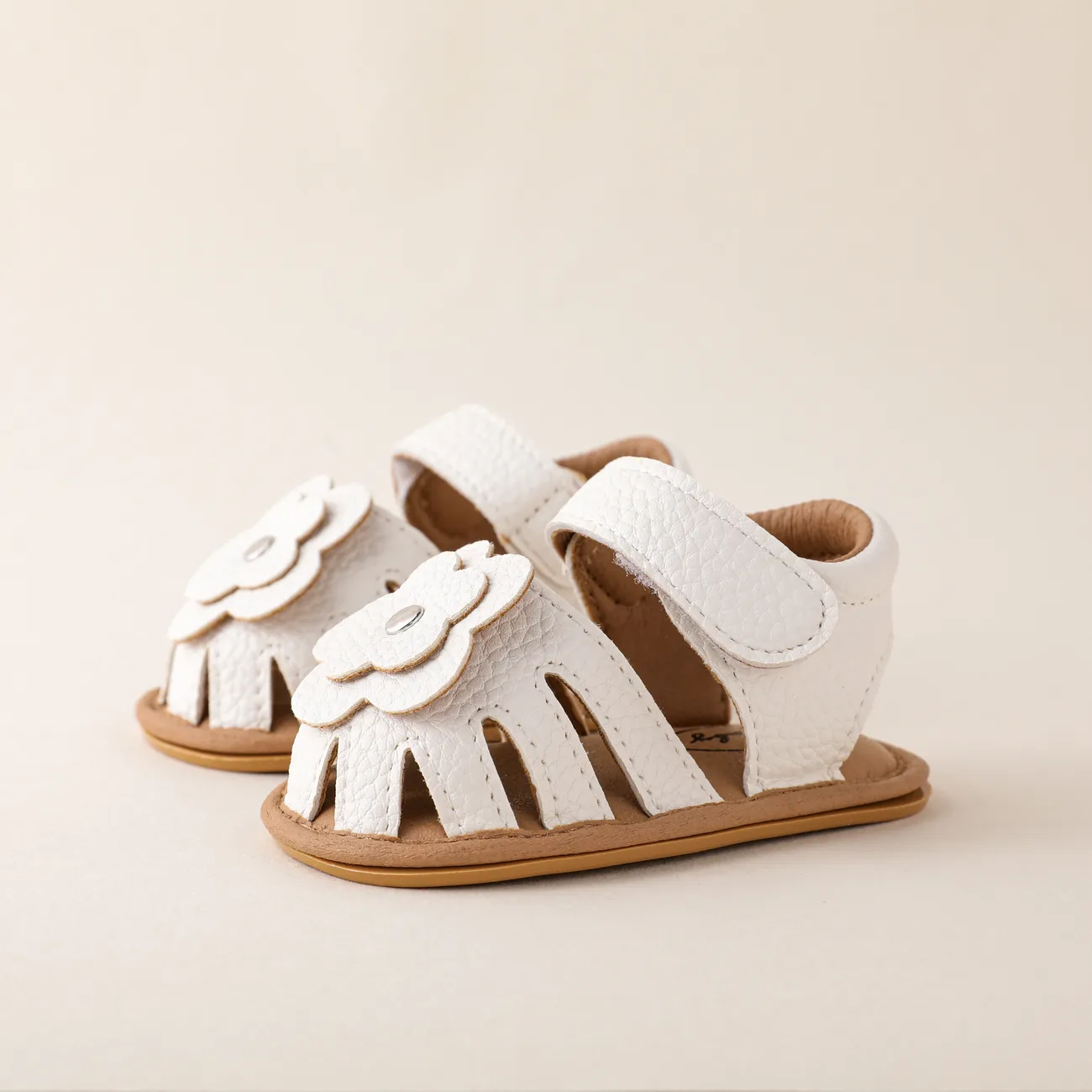 嬰兒 女 休閒 純色 學步鞋 白色 big image 1