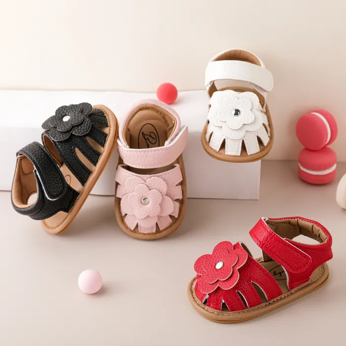 Baby/Toddler Girl Casual Solid Color Closed Toe Velcro Closure Pre-walker Shoes 