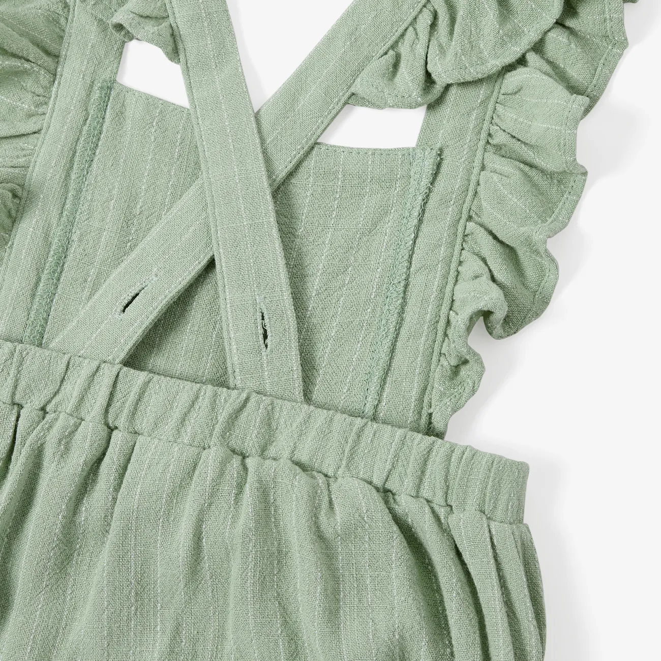 Family Matching Light Green Slogan Tee and Lace sides Strap Dress Sets Aqua Green big image 1