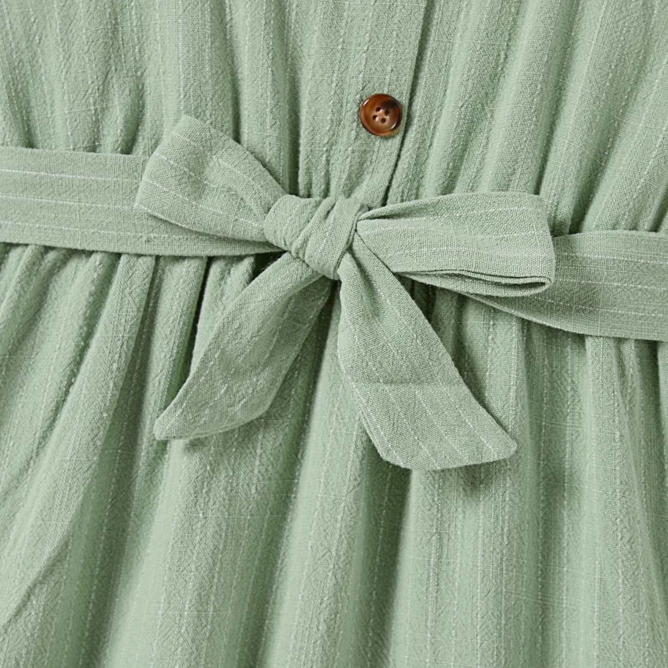 Family Matching Light Green Slogan Tee and Lace sides Strap Dress Sets Aqua Green big image 1