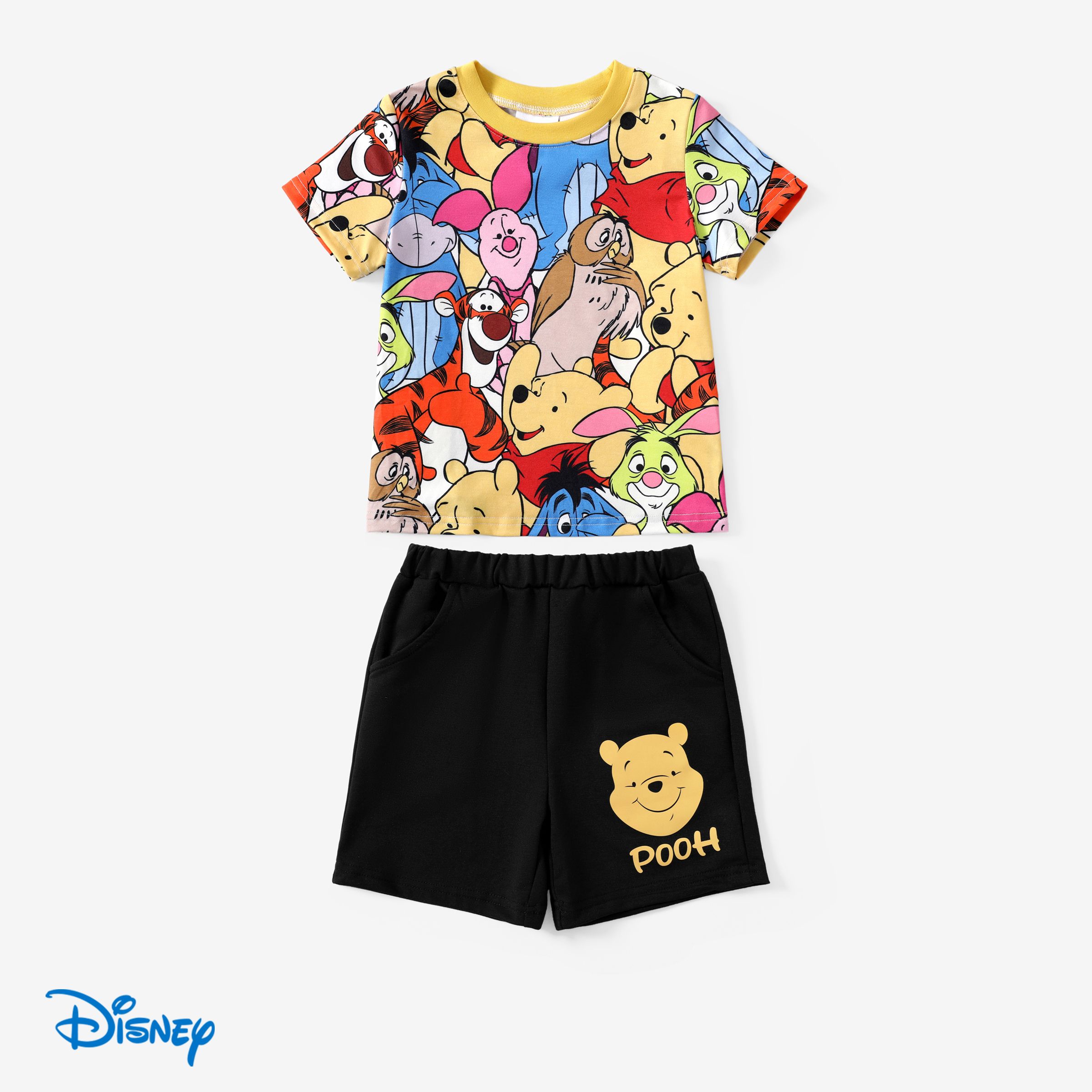 

Disney Winnie the Pooh Toddler Boys 2pcs Naia™ Character All-over Print Tee with Elastic Waist Shorts Set